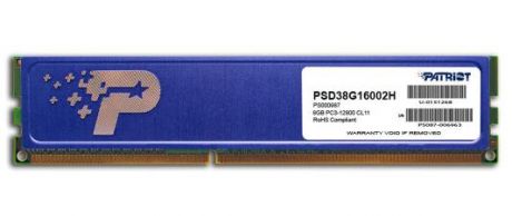 Оперативная память 8Gb (1x8Gb) PC3-12800 1600MHz DDR3 DIMM CL11 Patriot PSD38G16002H