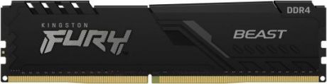 Оперативная память для компьютера 16Gb (1x16Gb) PC4-25600 3200MHz DDR4 DIMM CL16 Kingston FURY Beast Black (KF432C16BB1/16)