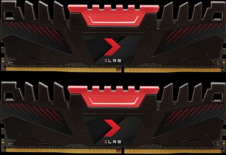 Оперативная память для компьютера 16Gb (2x8Gb) PC4-21300 2666MHz DDR4 DIMM CL16 PNY XLR8 Gaming Memory (MD16GK2D4266616XR)