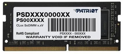 Оперативная память для ноутбука 16Gb (1x16Gb) PC4-19200 2400MHz DDR4 SO-DIMM CL17 Patriot PSD416G240081S