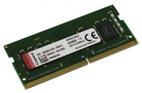 Оперативная память для ноутбука 8Gb (1x8Gb) PC4-21300 2666MHz DDR4 SO-DIMM CL19 Kingston KVR26S19S8/8BK