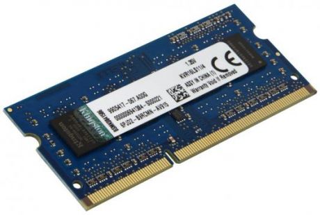 Оперативная память для ноутбука 4Gb (1x4Gb) PC3-12800 1600MHz DDR3 SO-DIMM CL11 Kingston KVR16LS11/4