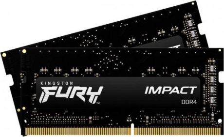 32GB Kingston DDR4 2666 SoDimm FURY Impact Gaming Memory KF426S16IBK2/32 Non-ECC, CL16, 1.2V, 2Gx8 Кит 2х16, RTL {25} (318548)