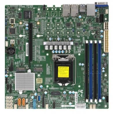 Материнская плата Supermicro MBD-X11SCM-F-O Socket 1151 v2 Intel C246 4xDDR4 1xPCI-E 16x 6 mATX Retail