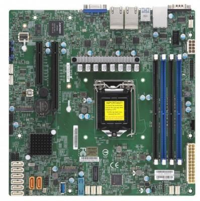 Материнская плата Supermicro MBD-X11SCH-LN4F-O Socket 1151 Intel C246 4xDDR4 2xPCI-E 8x 8 mATX Retail