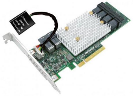 Microsemi Adaptec SmartRAID 3154-24i Single,24 internal ports,PCIe Gen3 ,x8,4 GB DDR4,RAID 0/1/10,RAID 5/6/50/60,FlexConfig,maxCache 4.0
