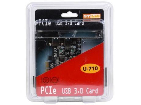 Концентратор USB ST-Lab U-710 PCI-E x1, 2 ext (USB 3.0), Ret