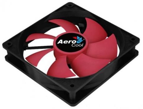 Вентилятор Aerocool Force 12 PWM Red, 120x120x25мм, 500-1500 об./мин., разъем PWM 4-PIN, 18.2-27.5 dBA