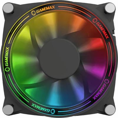 GameMAX, GMX-12-RBB Вентилятор для компьютера 120х120х25, Dual Ring Aura 3pin+3pin (гидрод. подшип.)