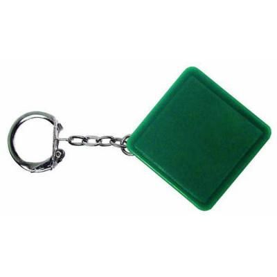 Брелок-рулетка квадратный, пластик, зеленый Lbr10478/З