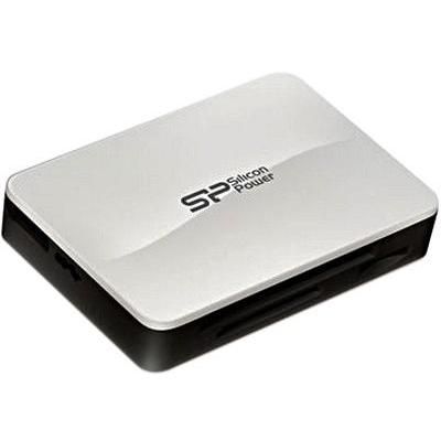 Устройство чтения/записи флеш карт Silicon Power ALL IN ONE Card Reader, SD/microSD/MS/CompactFlash, USB 3.0, Белый