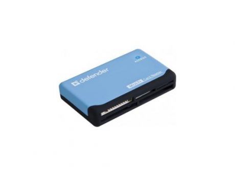 Карт-ридер Defender Ultra USB 2.0, универс., син+чер