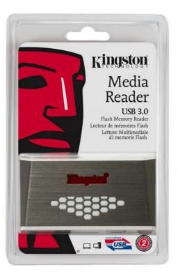 Картридер внешний Kingston FCR-HS4 USB3.0 бело-коричневый