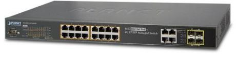 IPv6 Managed 16-Port 802.3at PoE Gigabit Ethernet Switch + 4-Port SFP (230W)