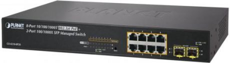 IPv4/IPv6, 8-Port Managed 802.3at POE+ Gigabit Ethernet Switch + 2-Port 100/1000X SFP (120W)