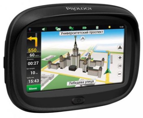 Навигатор Автомобильный GPS Prology IMAP MOTO 4.3" 480x272 4Gb microSD Bluetooth черный Navitel