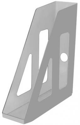 Лоток вертикальный для бумаг СТАММ "Актив", ширина 70 мм, серый, ЛТ510