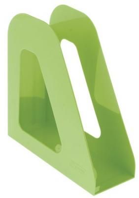 Лоток вертикальный для бумаг СТАММ "Фаворит", ширина 90 мм, зеленый, ЛТ720