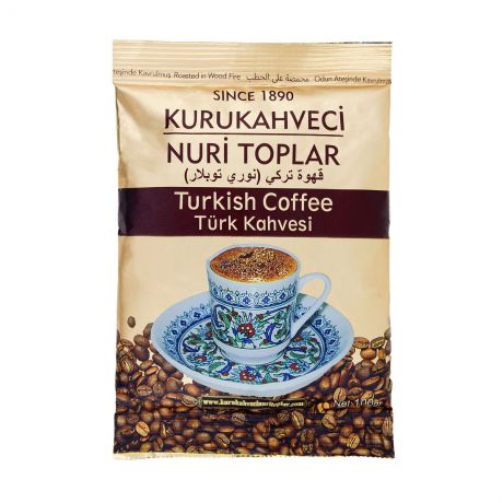 Кофе молотый Kurukahveci Nuri Toplar, мягкая упаковка,100 г