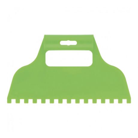 Шпатель для клея зубчатый Сибертех 128 мм С4 пластиковый зеленый