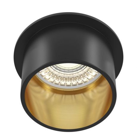 Светильник встраиваемый MAYTONI Reif (DL050-01GB) GU10 55х68х68 мм 50 Вт 220 В матовый круглый IP 20 черный с золотом