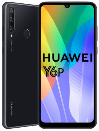 Смартфон HUAWEI Y6p 3/64Gb NFC Полночный черный