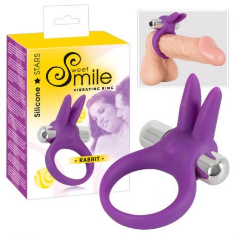 Эрекционное виброкольцо Smile Rabbit - фиолетовый