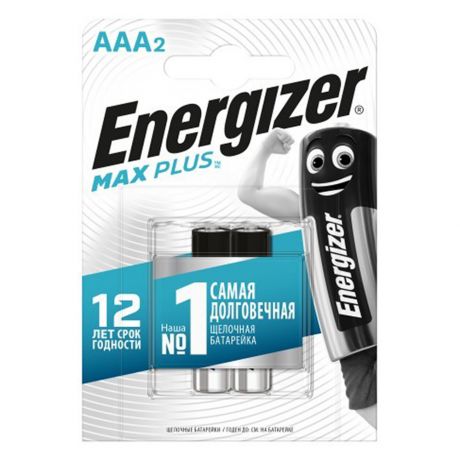 Батарейка Energizer Max Plus AAA мизинчиковая LR03 1,5 В (2 шт.)