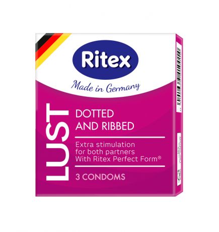 Презервативы Ritex Lust 3 (рифленые с пупырышками)