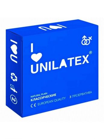 Классические презервативы Unilatex Natural Plain - 3 шт