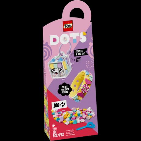 LEGO DOTs Браслет и бирка для сумки Карамельная киса 41944