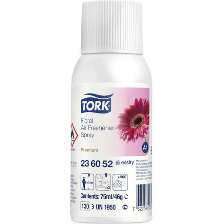 Tork аэрозольный освежитель воздуха, цветочный аромат A1 236052, 75 мл., 1 шт.