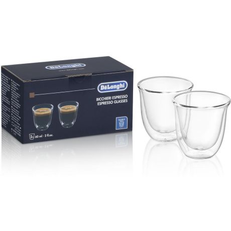 Набор чашек Delonghi Glasses-Espresso 2 чашки (70мл)