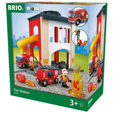 Игровой набор Brio "Пожарное отделение",2 эт.,свет,звук,12 предм. 33833