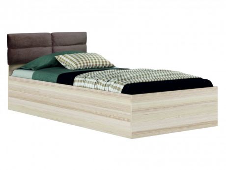 Односпальная светлая кровать "Виктория-П" 900 с мягким Односпальная светлая кровать "Виктория-П" 900 с мягким