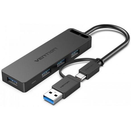 4-port OTG USB 3.0/ USB-С Hub Vention CHTBB Черный