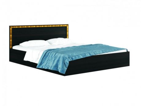 Двуспальная кровать "Виктория-Б" с багетом 1600 венге с Двуспальная кровать "Виктория-Б" с багетом 1600 венге