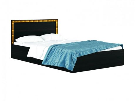 Кровать "Виктория-Б" 1400 с багетом в цвете венге и Кровать "Виктория-Б" 1400 с багетом в цвете венге и