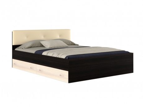 Двуспальная кровать "Виктория ЭКО-П" 1600 с мягким Двуспальная кровать "Виктория ЭКО-П" 1600 с мягким