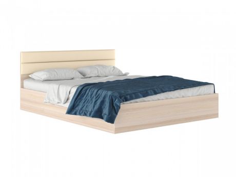 Двуспальная кровать "Виктория МБ" 160 см. дуб с изголовьем Двуспальная кровать "Виктория МБ" 160 см. дуб с изголо