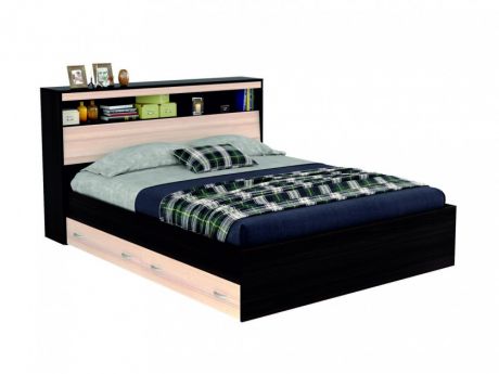 Двуспальная кровать "Виктория" 1600 с блоком и ящиками с Двуспальная кровать "Виктория" 1600 с блоком и ящиками