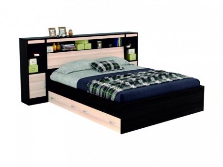 Двуспальная кровать "Виктория" 1600 с откидным блоком Двуспальная кровать "Виктория" 1600 с откидным блоком