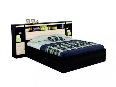 Двуспальная кровать "Виктория" 1600 с откидным блоком и Двуспальная кровать "Виктория" 1600 с откидным блоком