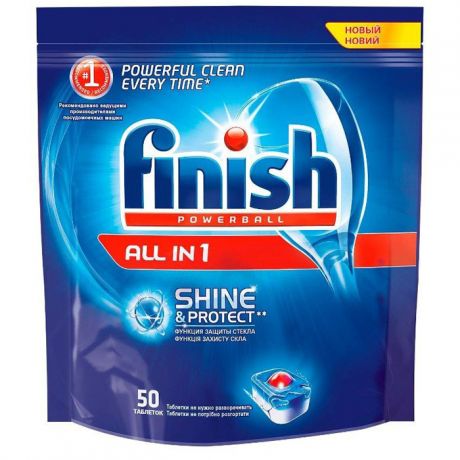 Finish All in 1 Max таблетки (original) для посудомоечной машины, 50 шт.