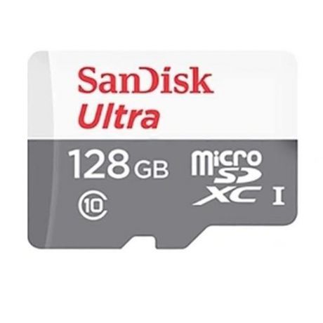 Micro SecureDigital 128Gb SanDisk Ultra microSDXC class 10 UHS-1 (SDSQUNR-128G-GN6MN)