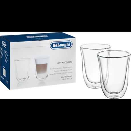 Набор чашек Delonghi Glasses-Latte 2 чашки (220мл)