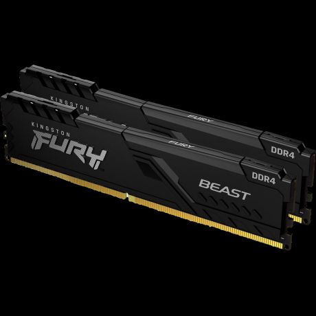 Модуль памяти DIMM 16Gb 2х8Gb DDR4 PC25600 3200MHz Kingston Fury Beast Black (KF432C16BBK2/16)