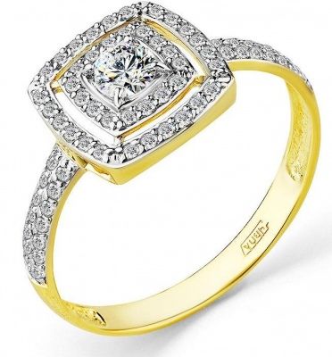Кольцо с 69 бриллиантами из жёлтого золота