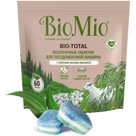 BioMio Bio-total таблетки для посудомоечной машины, 60 шт.