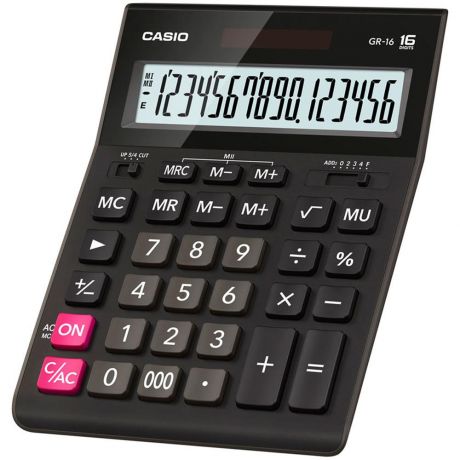 Калькулятор Casio GR-16 черный 16-разр.